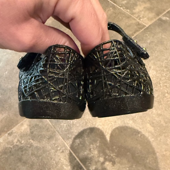 Mini Melissa Campana Papel black/silver glitter shoes - Picture 6 of 9